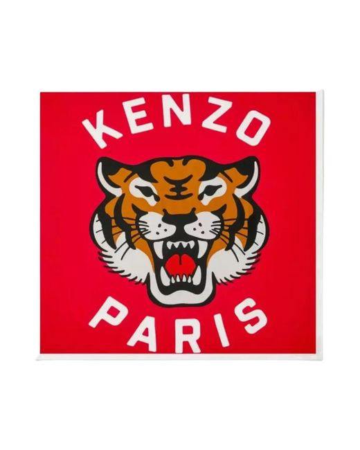 KENZO Red Silk Scarves