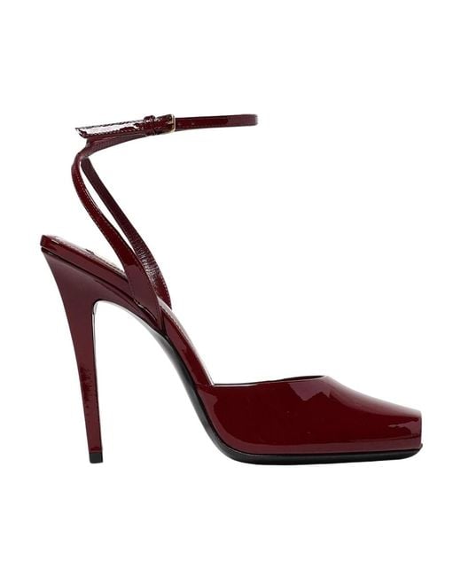 Saint Laurent Red High Heel Sandals