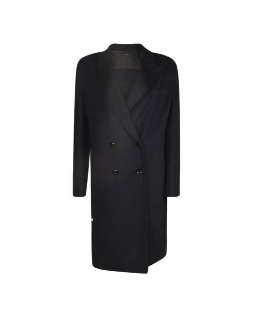 Giorgio Armani Black Double-Breasted Coats
