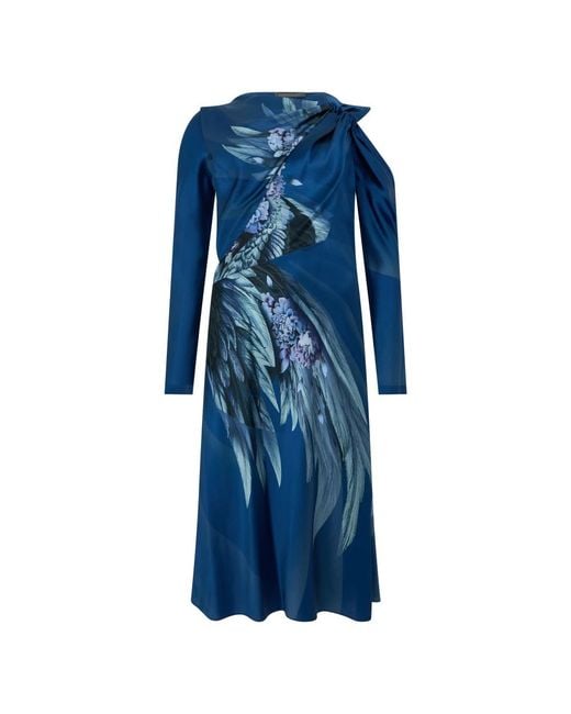 Alberta Ferretti Blue Midi Dresses