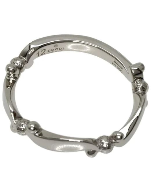 Elegante anello in platino di Gucci in Metallic
