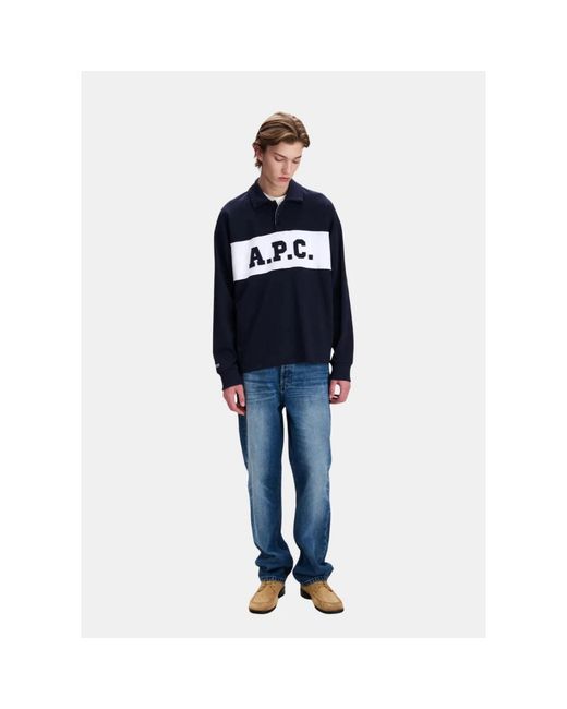 Polo Shirts A.P.C. de hombre de color Blue