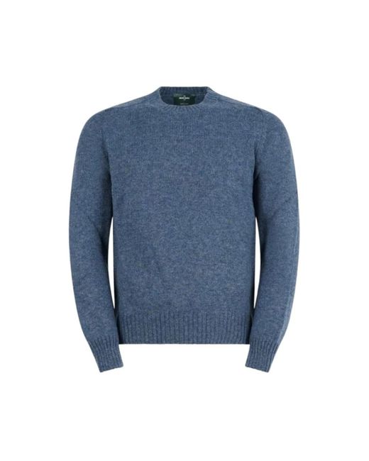Gran Sasso Blue Round-Neck Knitwear for men