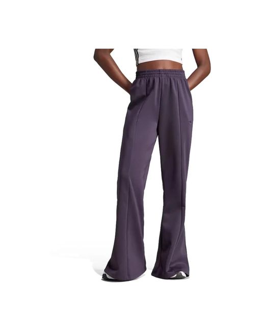 Trousers > wide trousers Adidas en coloris Purple
