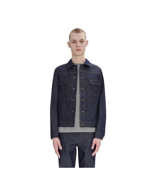 A.P.C. Jassen ,Blauw ,Denim Denim Werkjas in het Blue voor heren