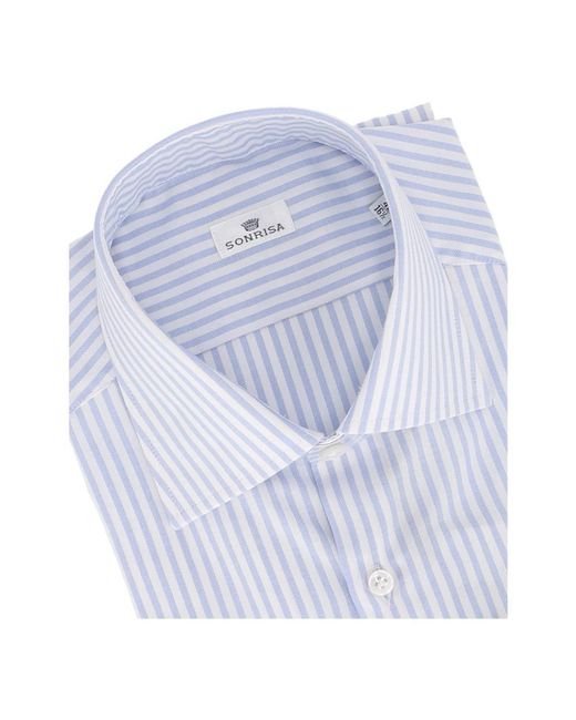 Formal Shirts Sonrisa de hombre de color Blue