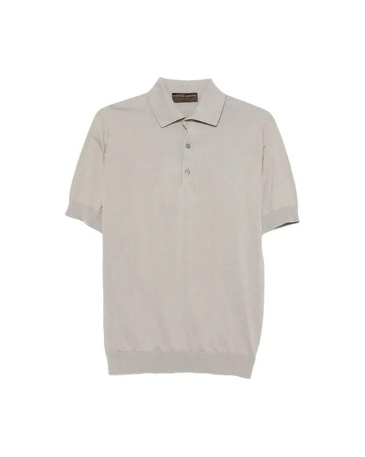FILIPPO DE LAURENTIIS Gray Polo Shirts for men