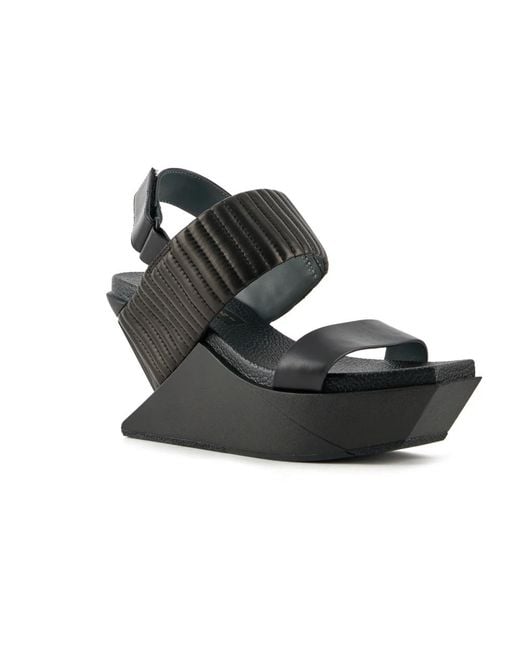 United Nude Black Wedges