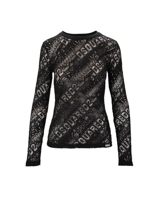 Long Sleeve Tops DSquared² de color Black