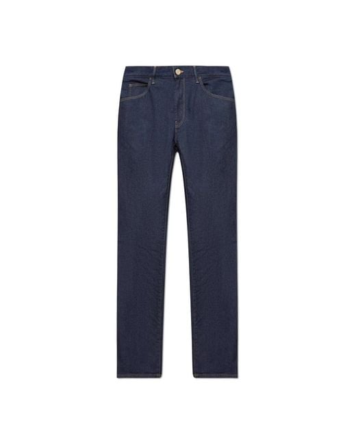Giorgio Armani Straight Jeans in het Blue voor heren