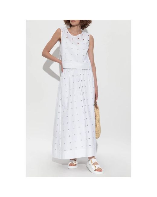 Posse Rokken ,Wit ,Katoen Peggy Openwork Rok in het White