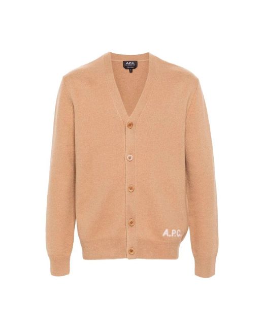 A.P.C. Natural Cardigans for men