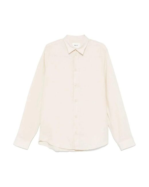 NN07 White Casual Shirts for men