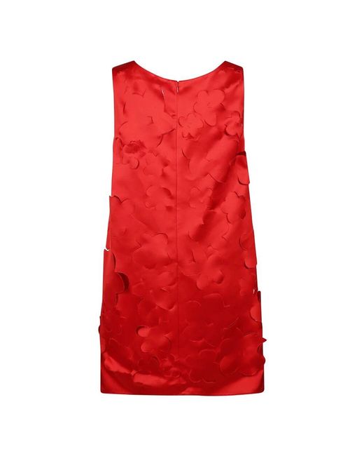 Marni Red Rotes kardinal kurzes kleid mit weitem ausschnitt