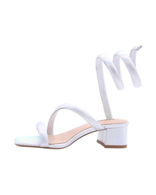 Lola Cruz White High Heel Sandals