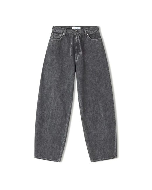 Samsøe & Samsøe Gray High-Waist Wide-Leg Jeans Saharper