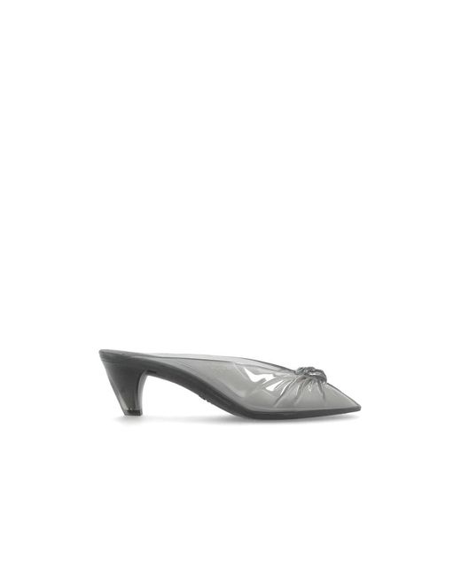 Chloé Gray Heeled Mules