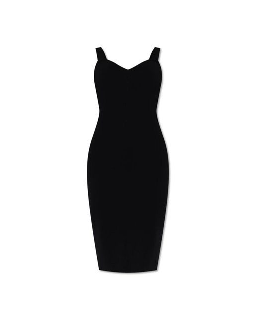 Max Mara Getailleerde Midi-Jurk in het Black