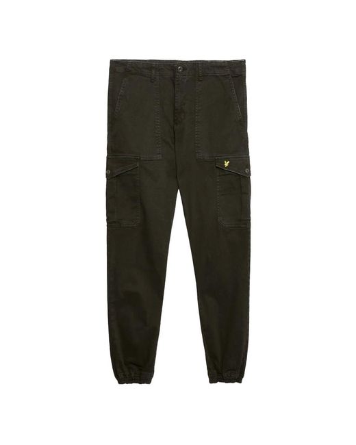Lyle & Scott Green Slim-Fit Trousers for men