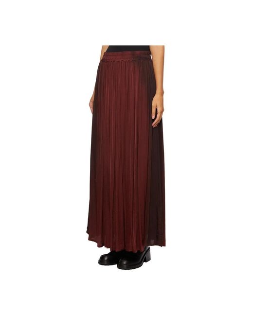 SANCTAMUERTE Gathered Waist Maxi Skirt