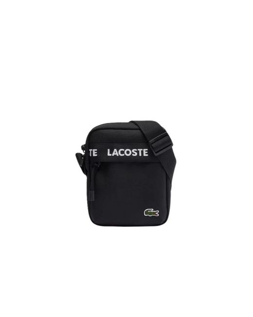 Lacoste Black Neocroc Shoulder Bag