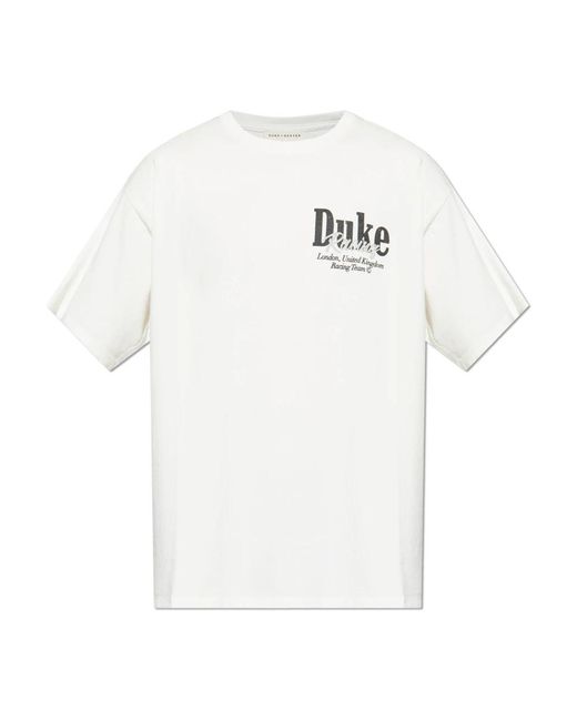 Duke & Dexter Tops ,Wit ,Katoen Logo T-Shirt in het White voor heren