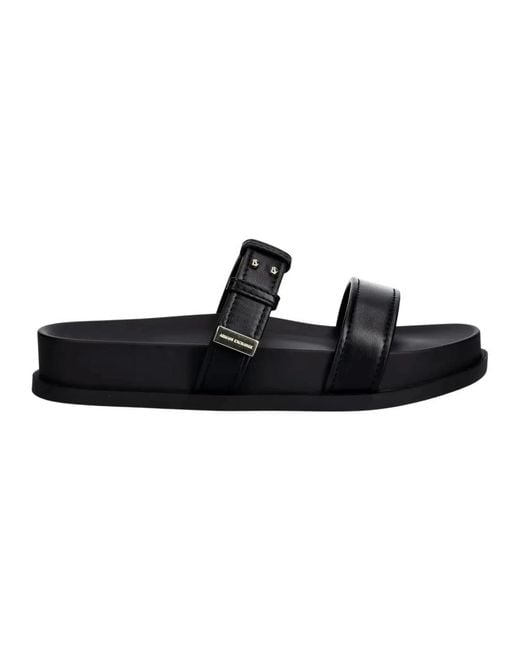 ARMANI EXCHANGE Black Platform Slide
