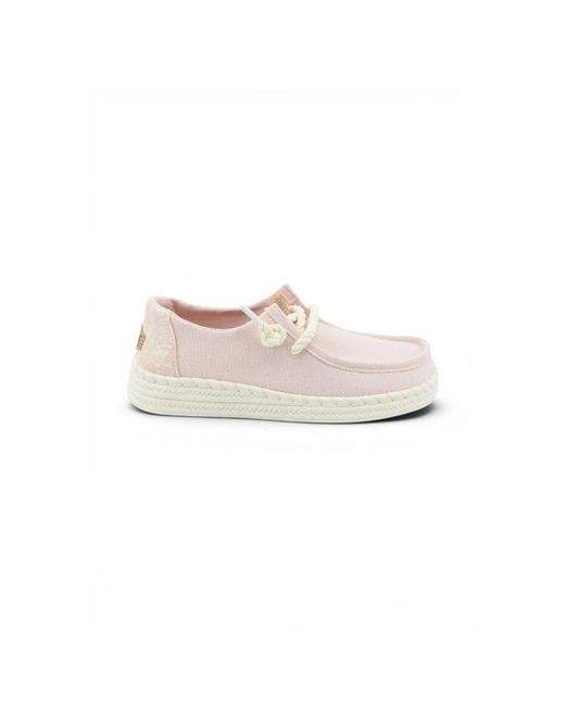HeyDude White Laced Shoes