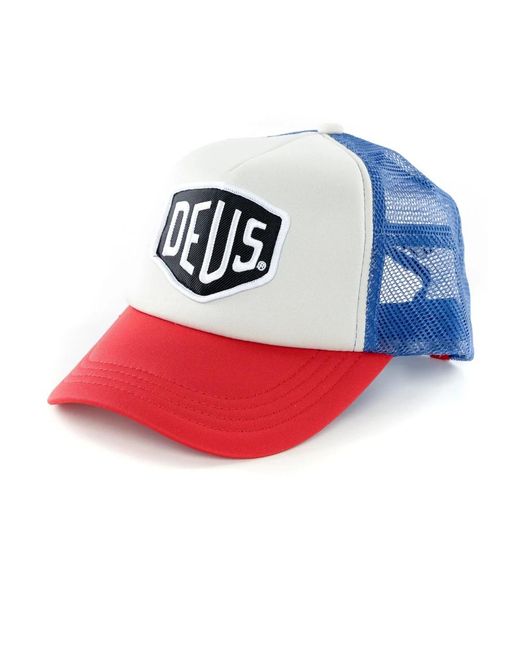 Deus Ex Machina Accessoires ,Veelkleurig ,Nylon Mesh Trucker Hat in het Red voor heren