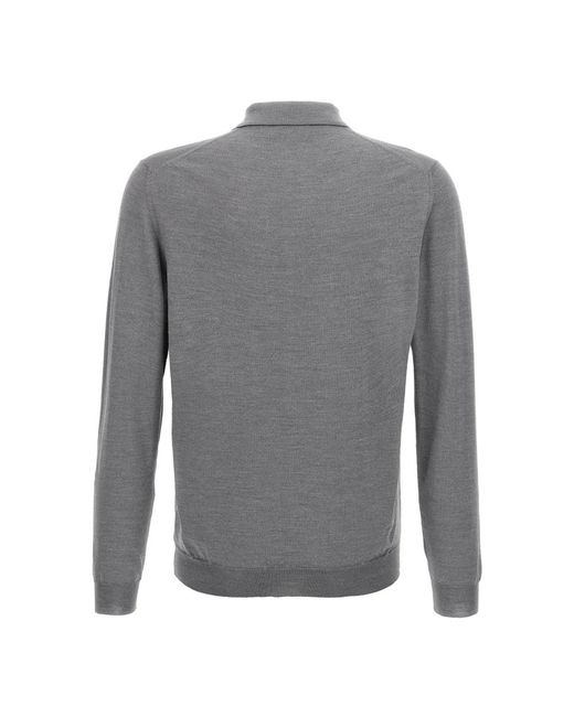Zanone Gray Polo Shirts for men