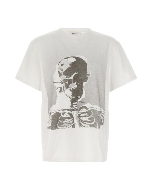 McQueen White T-Shirts for men