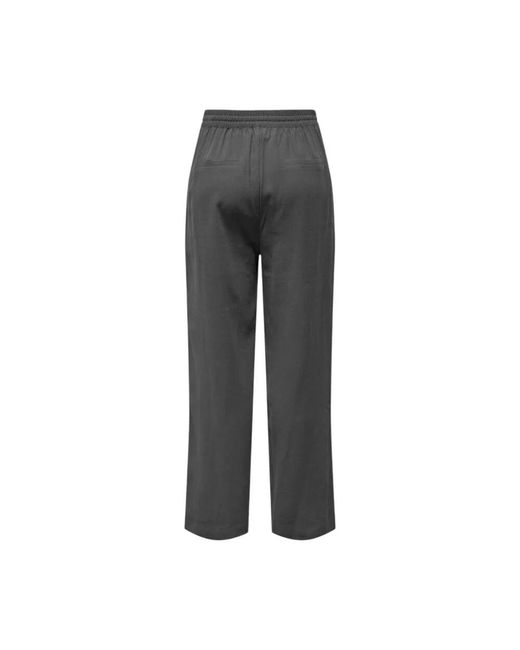 Jacqueline De Yong Gray Straight Trousers