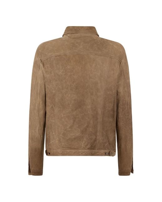 Moorer Brown Leather Jackets for men