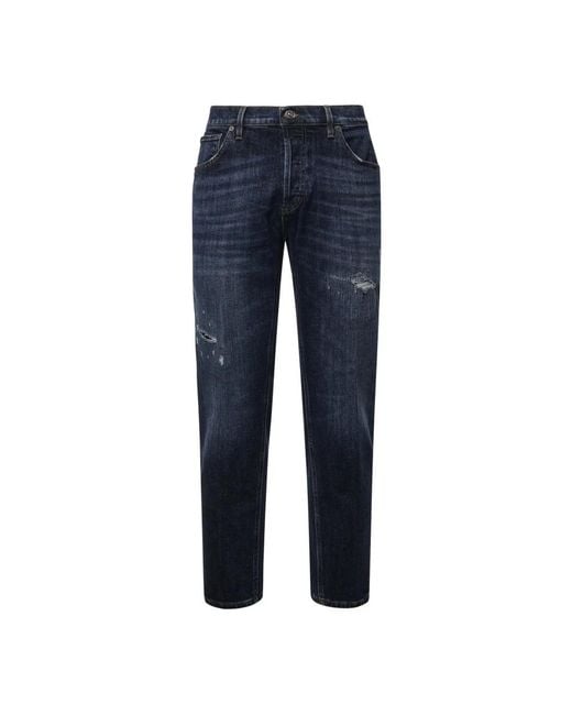 Dondup Blue Straight Fit Jeans for men