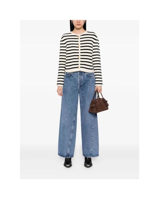 Agolde Blue Straight Jeans