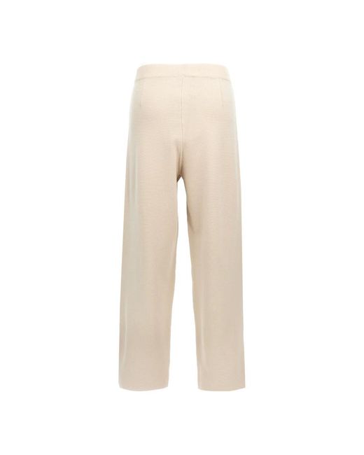 Max Mara Dula Knit Pants in het Natural