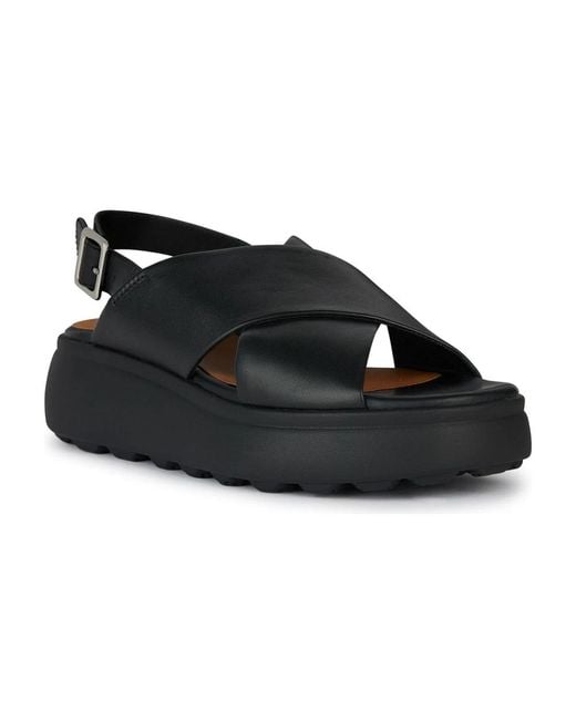 Geox Black Wedges