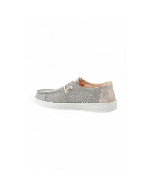 HeyDude White Laced Shoes
