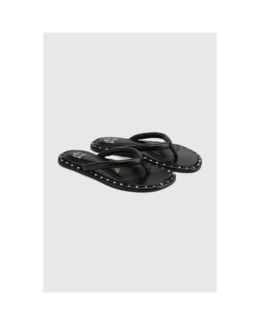 Naked Wolfe Black Flip Flops