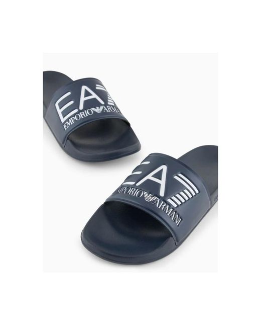 Sliders EA7 pour homme en coloris Blue