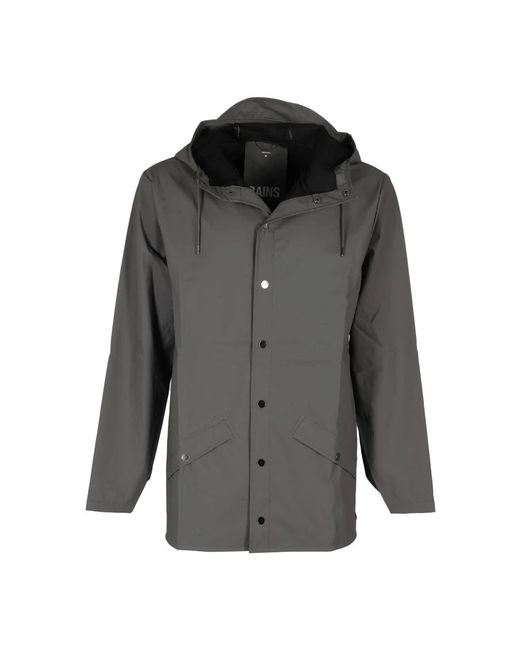 Rains Jassen ,Grijs ,Polyester Waterdichte Jas in het Gray voor heren