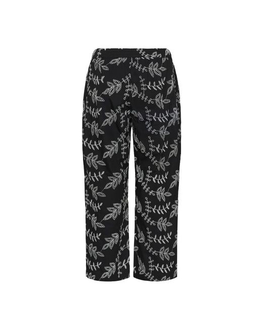 Kaffe Cropped Broek in het Gray
