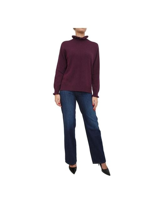 Twinset Purple Turtlenecks