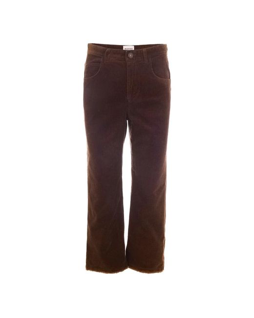 Isabel Marant Brown Straight Trousers