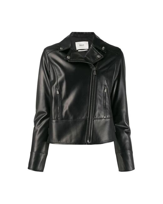 Bally Black Leather Jackets