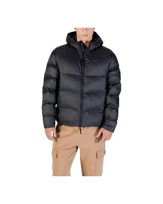 EA7 Blue Winter Jackets for men