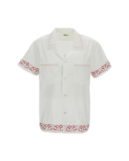 Bode Gray Short Sleeve Shirts for men