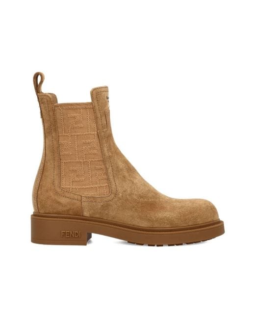Fendi Brown Chelsea Boots