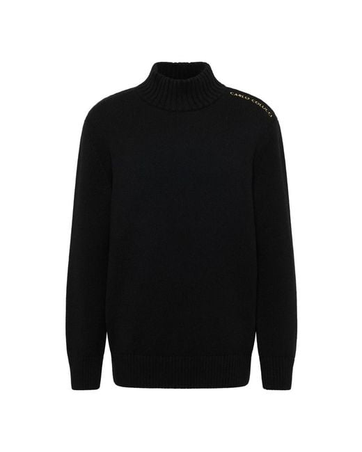 carlo colucci Black Turtlenecks for men
