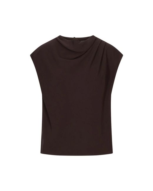 Agnona Black Sleeveless Tops